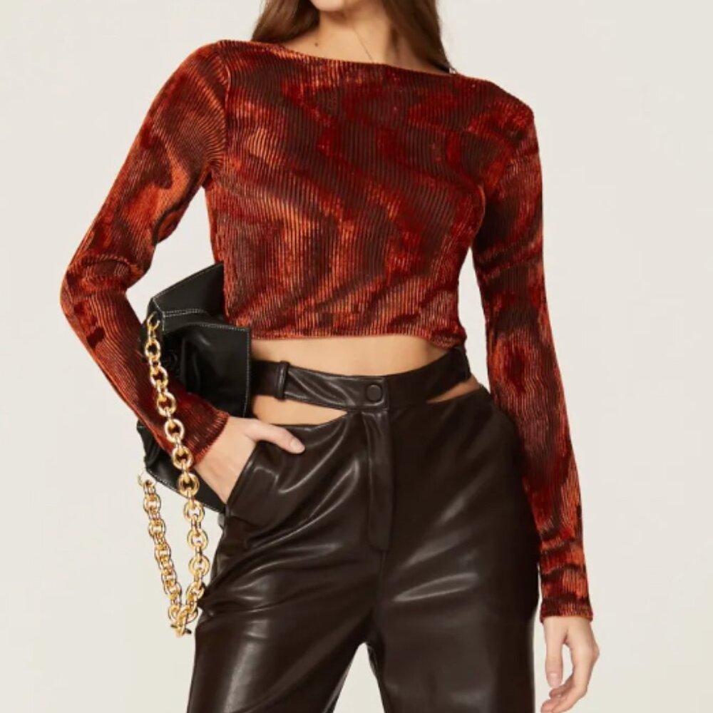 Ronny Kobo Gwen Velvet Top